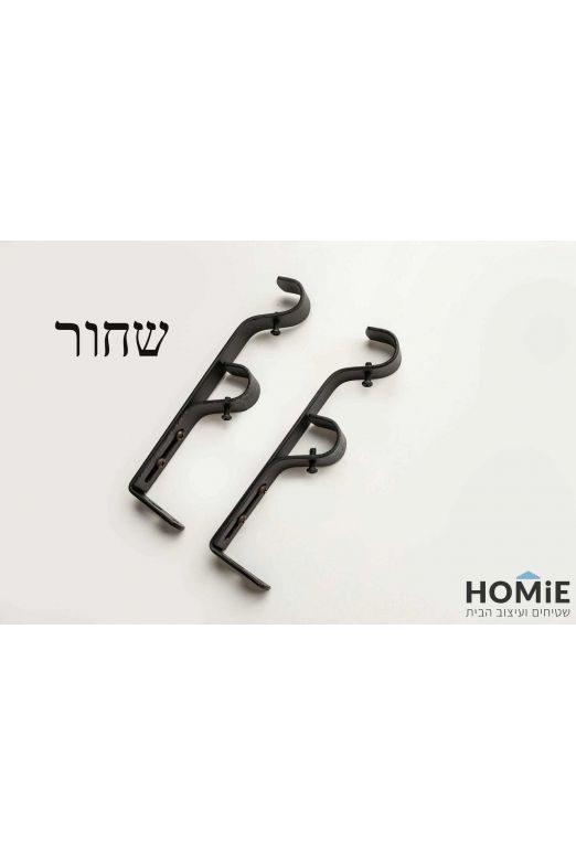 תושבת / רגל מתארכת כפולה אלומיניום למוט וילון | קוטר וצבעים
