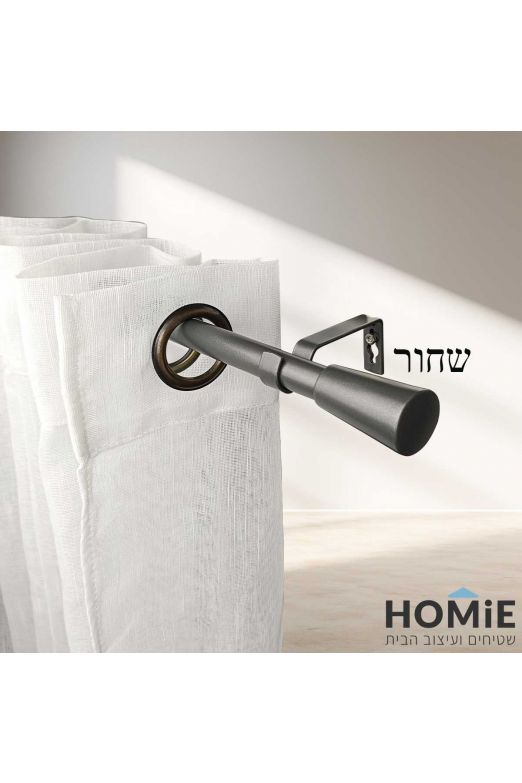 מוט לוילון טלסקופי אלומיניום מעוצב דגם טימבר | צבעים ומידות