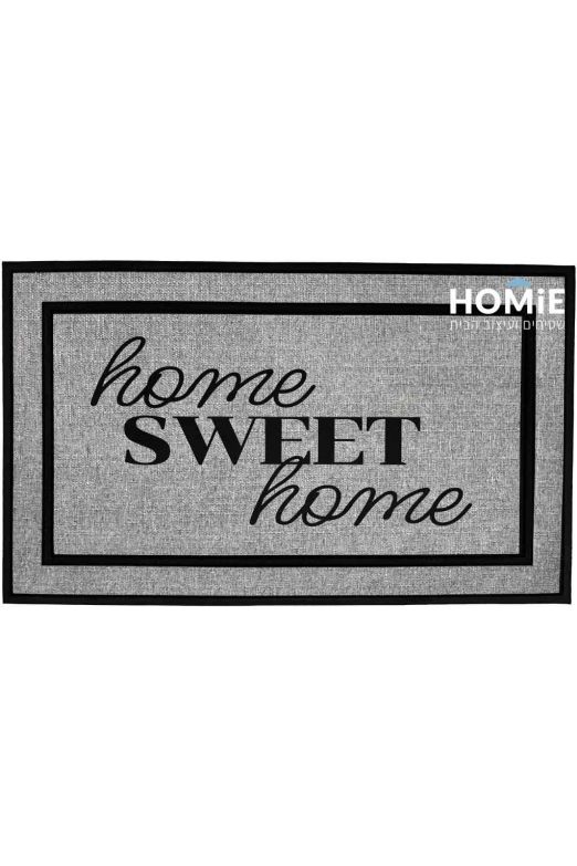 שטיח כניסה-סף גומי Home Sweet Home אפור שחור דגם ניו יורק 40-1