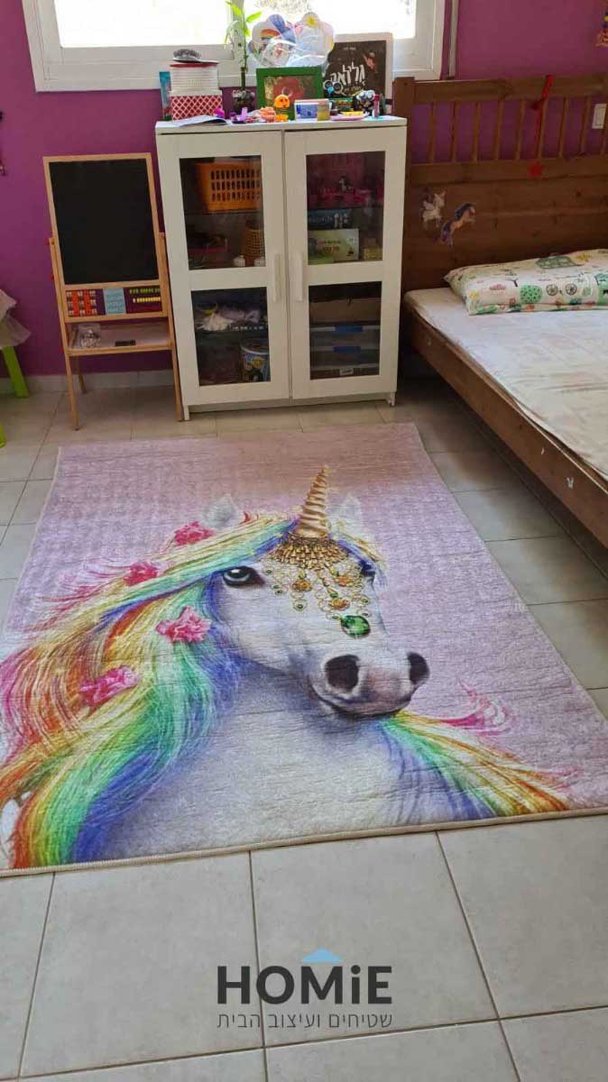 שטיח חדר ילדים תינוקות חד קרן צבעוני