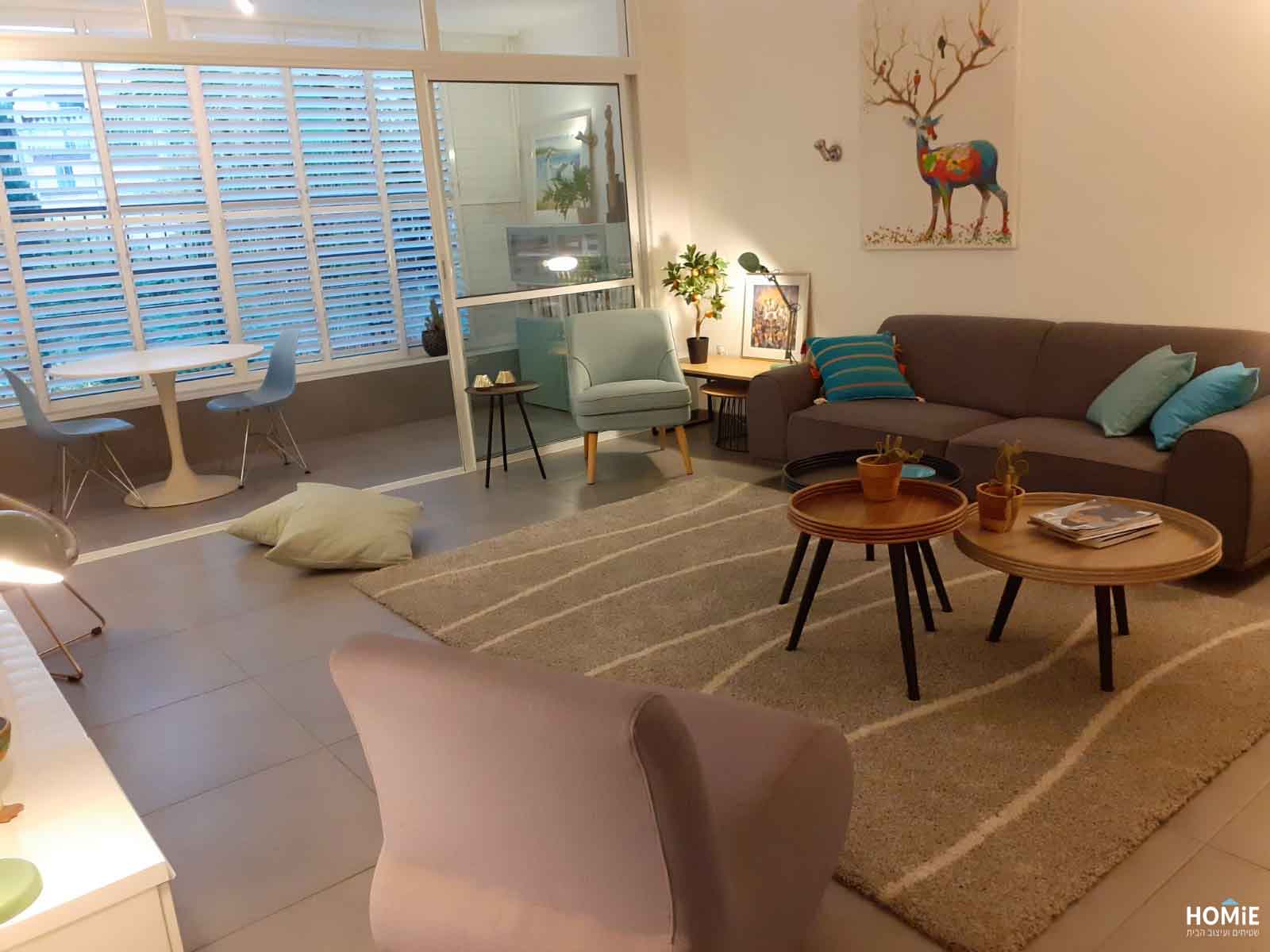 שטיח לסלון מודרני פסים א-סימטריים